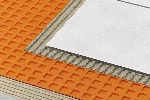 Schluter Ditra is an uncoupling membrane.